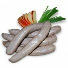 Saalower Gänsebratwurst mit Bratapfel